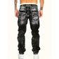 Men's Fashion Creative Stretch Denim Jeans,Minimalist Style Suitable For Summer, Emo Style