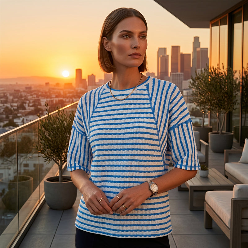 Women's Striped Relaxed Fit T-Shirt