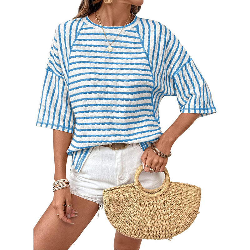 Women's Striped Relaxed Fit T-Shirt