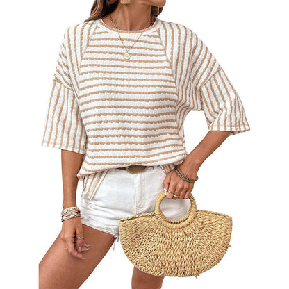 Women's Striped Relaxed Fit T-Shirt