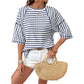 Women's Striped Relaxed Fit T-Shirt