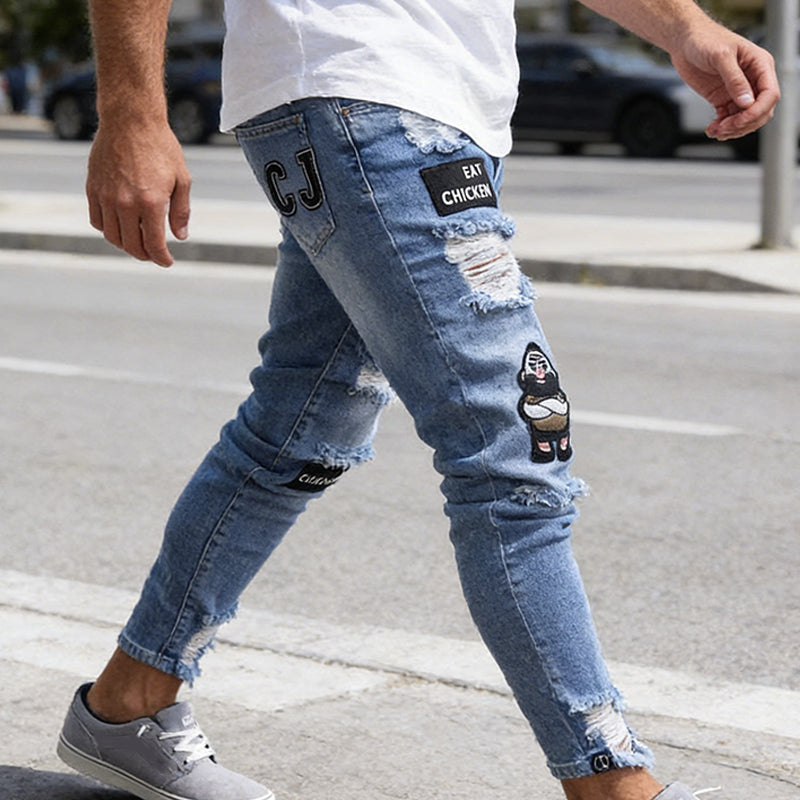 Last Day – Special Price! ⏰✨Men's Ripped Skinny Jeans