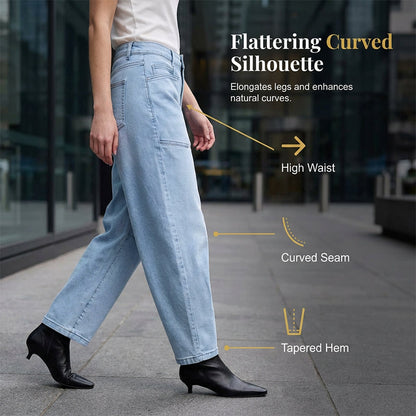 🎉 LIMITED TIME 50% OFF! 💞 Casual Barrel Leg Jeans with Patch Pockets – Streetwear Meets Comfort, 63K+ Sold! 👖