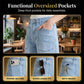 🎉 LIMITED TIME 50% OFF! 💞 Casual Barrel Leg Jeans with Patch Pockets – Streetwear Meets Comfort, 63K+ Sold! 👖