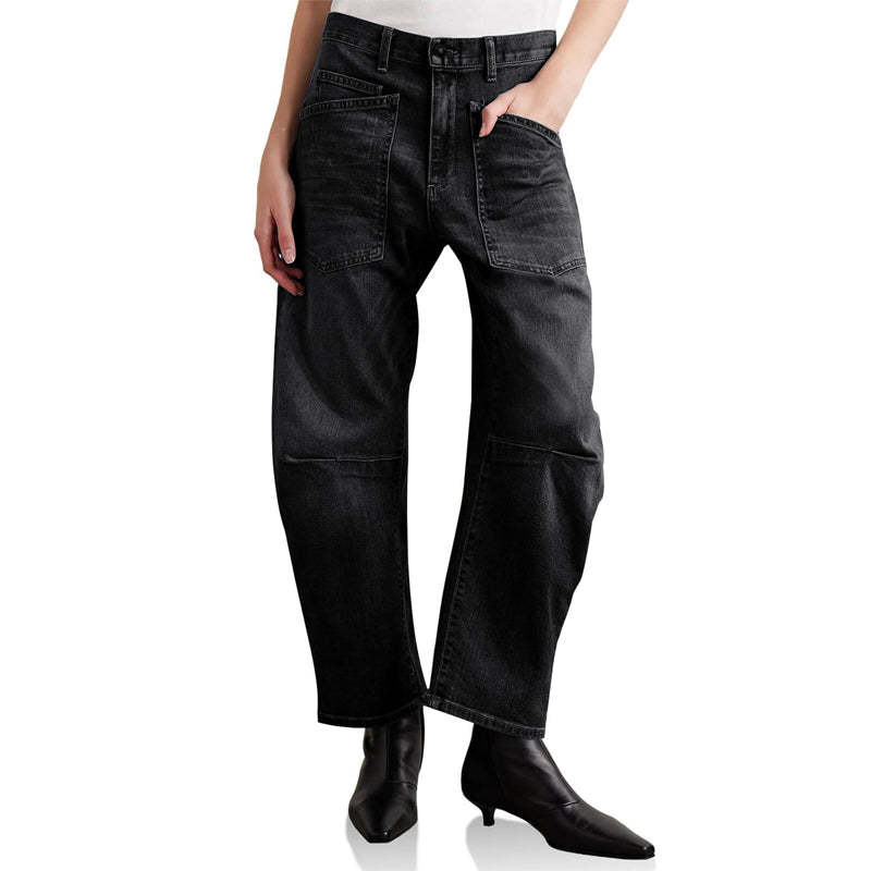 🎉 LIMITED TIME 50% OFF! 💞 Casual Barrel Leg Jeans with Patch Pockets – Streetwear Meets Comfort, 63K+ Sold! 👖