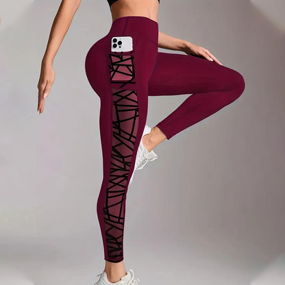 [Exceptional Price] 😎 50% Off 🔥Women's Mesh High Waist Yoga Pants with Pockets