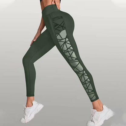 [Exceptional Price] 😎 50% Off 🔥Women's Mesh High Waist Yoga Pants with Pockets