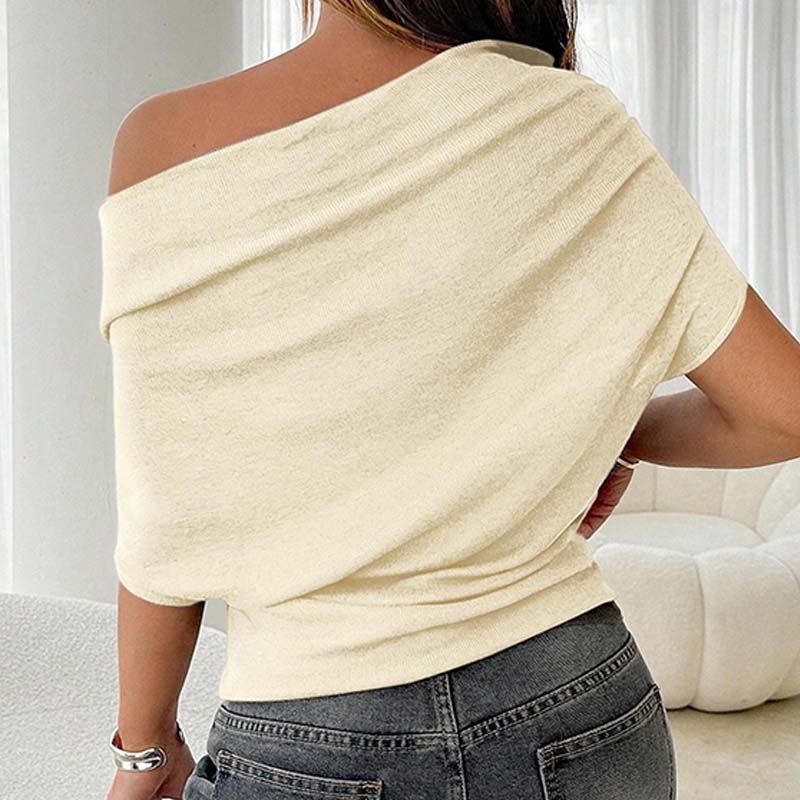 🔥 Hot sale 50% OFF！！🔥Women's Asymmetrical Off-Shoulder Batwing Sleeve Top