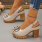 Chunky Heel Sandals – 9.5cm Block Heel, Secure Buckle & Rugged Grip 💃