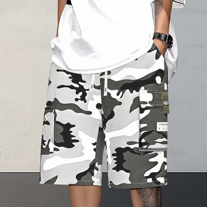 🔥New arrival Sale🔥  Men's Camo Cargo Shorts with Drawstring Waist