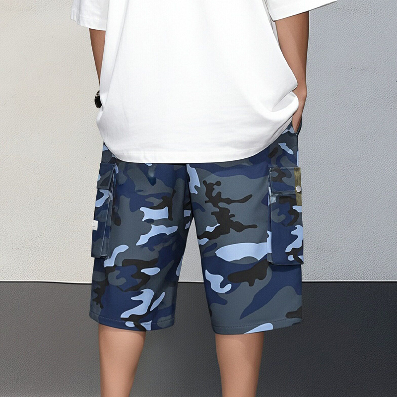 🔥New arrival Sale🔥  Men's Camo Cargo Shorts with Drawstring Waist