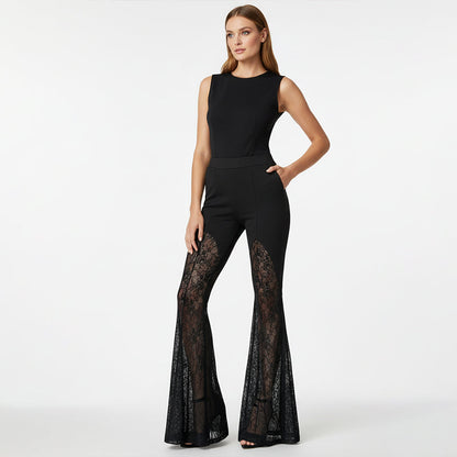【Exceptional Price】😎50% OFF ! 💐Floral Lace Flare Pants – Trendy & Feminine ✨👖【Limited Offer】
