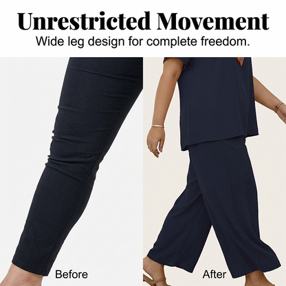 Spring New Arrival ✨🌺 Women's Casual Short Sleeve Top & Wide Leg Pants Set
