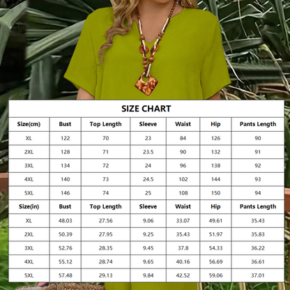 Spring New Arrival ✨🌺 Women's Casual Short Sleeve Top & Wide Leg Pants Set