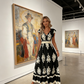 【Exceptional Price】💐50% OFF ! 💥Women's V-Neck Baroque Print Flowy Maxi Dress