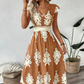 【Exceptional Price】💐50% OFF ! 💥Women's V-Neck Baroque Print Flowy Maxi Dress