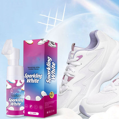 Buy 2 Get 3 FREE    Waterless Foam White Shoe Cleaner with Brush