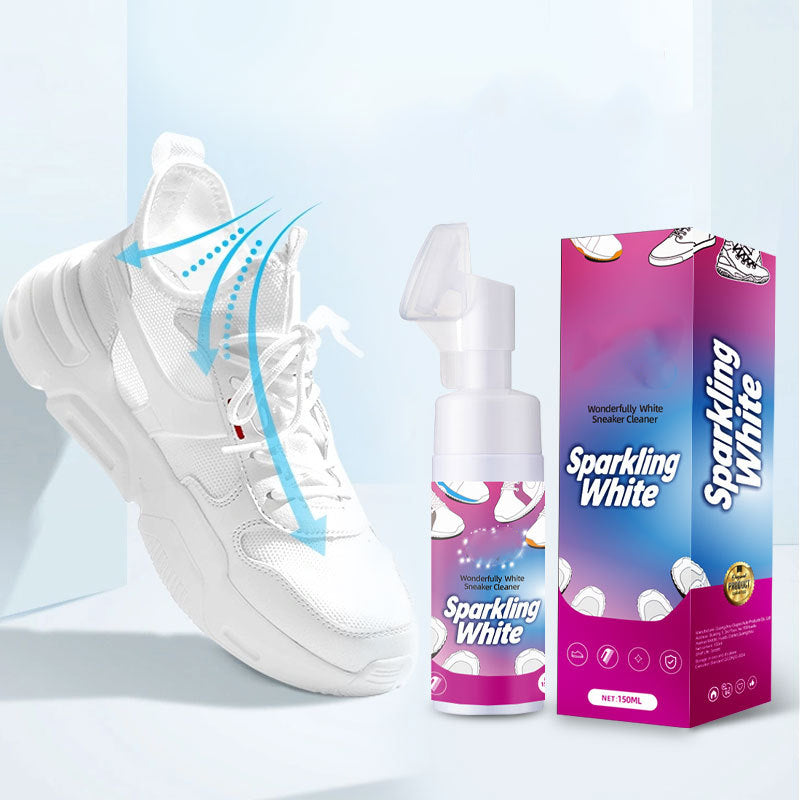 Buy 2 Get 3 FREE    Waterless Foam White Shoe Cleaner with Brush