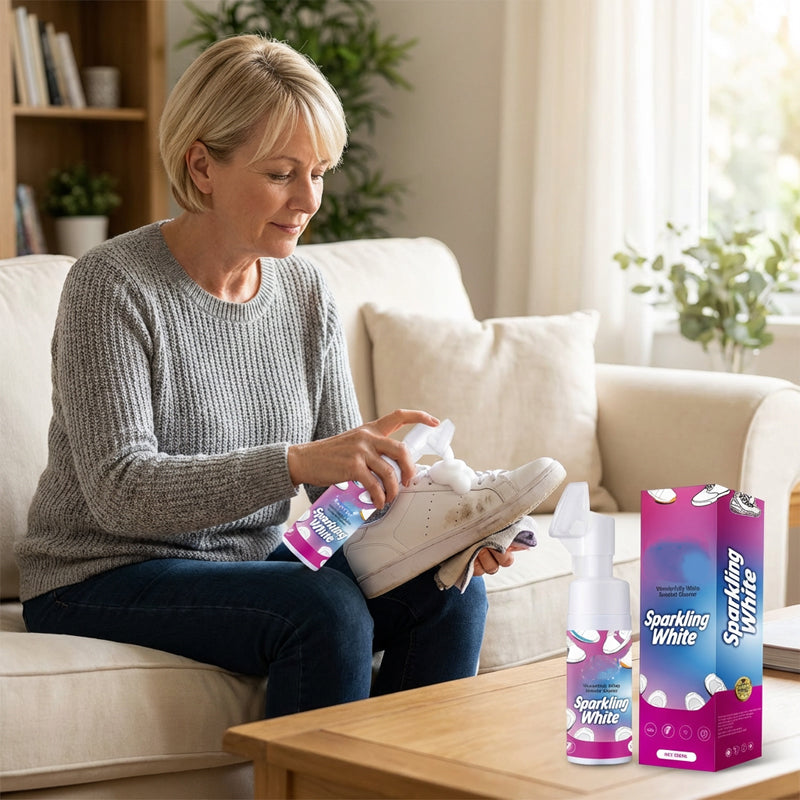Buy 2 Get 3 FREE    Waterless Foam White Shoe Cleaner with Brush