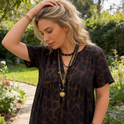 🌸Spring New Arrival & 50%OFF❤️‍🔥Women's V-Neck Leopard Print Maxi Dress