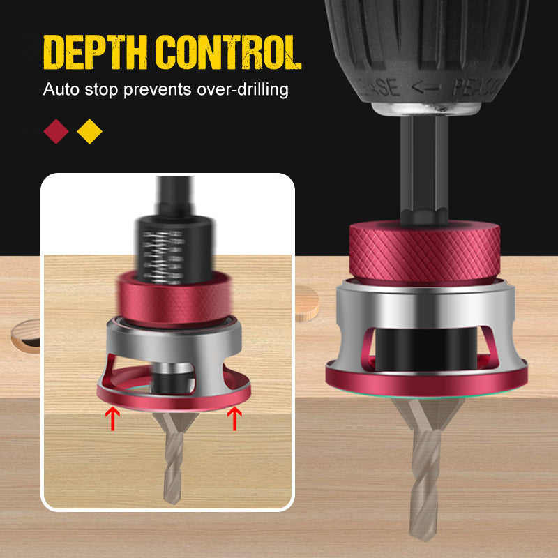 🔥Hot sale 33% OFF🔥4PCS Wood Countersink Drill Bit Set with Depth Stop