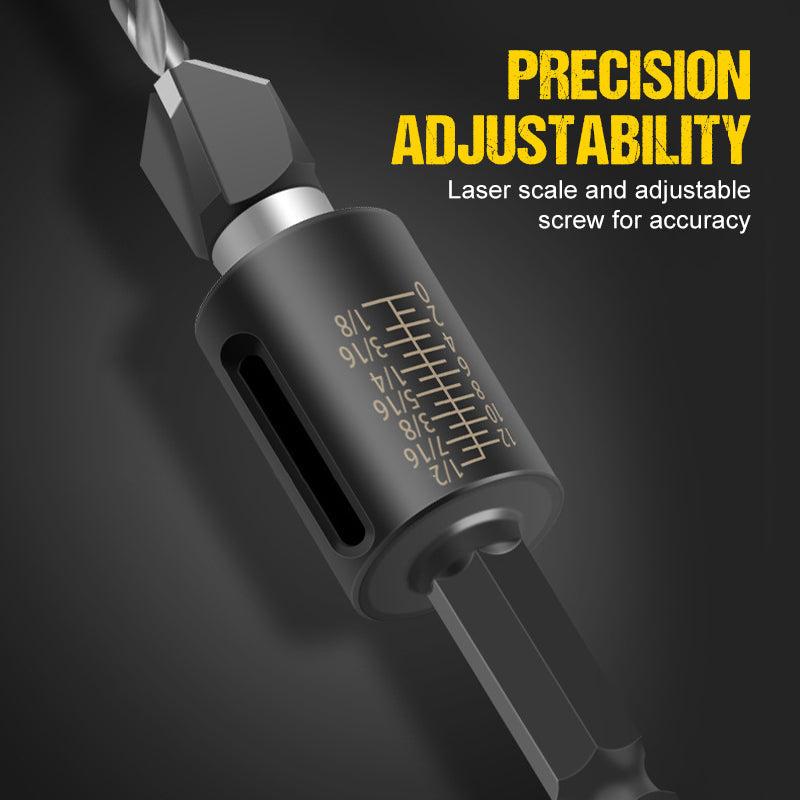 🔥Hot sale 33% OFF🔥4PCS Wood Countersink Drill Bit Set with Depth Stop