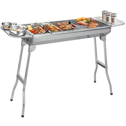 🍢 52% OFF NOW! Portable Folding Grill – Stainless Steel, Standing Design, Compact for Camping & Picnics 🔥✨