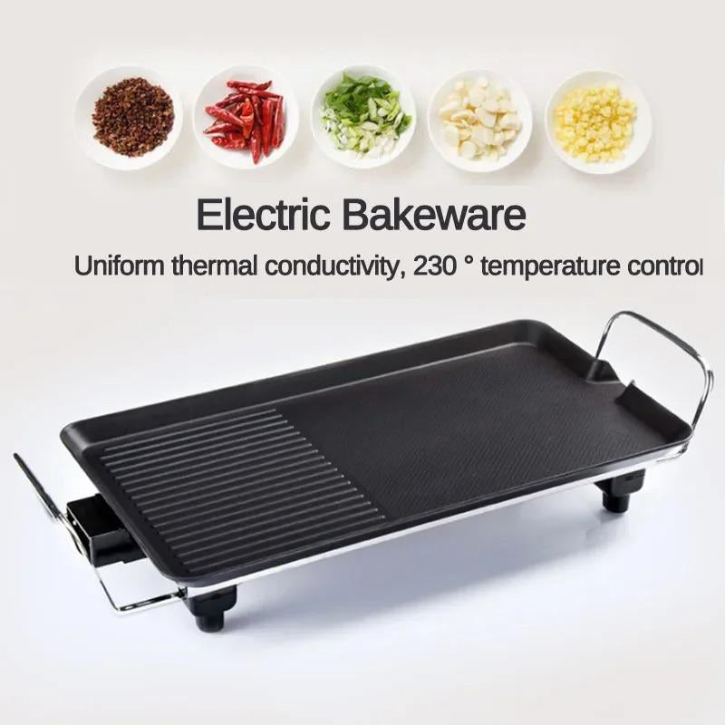 🔥Dual-Zone Electric Griddle with Handle,Extra Large Non-Stick Coating, Available in 3 sizes