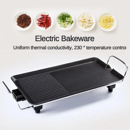 🔥Dual-Zone Electric Griddle with Handle,Extra Large Non-Stick Coating, Available in 3 sizes