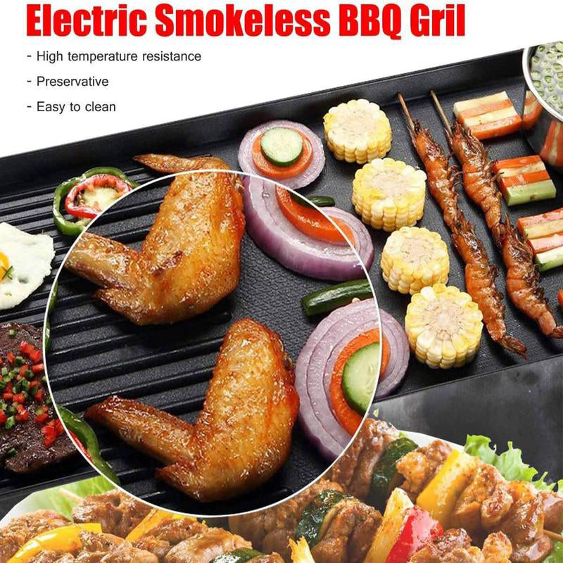 🔥Dual-Zone Electric Griddle with Handle,Extra Large Non-Stick Coating, Available in 3 sizes