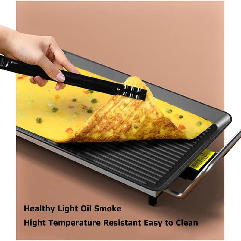🔥Dual-Zone Electric Griddle with Handle,Extra Large Non-Stick Coating, Available in 3 sizes