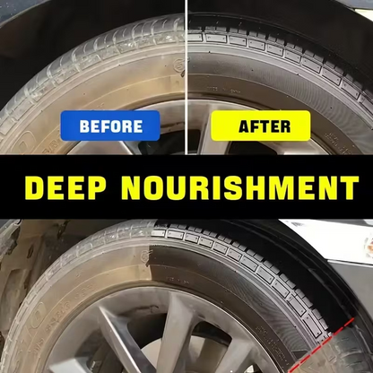 Car Tire & Trim Renewal Paste – Deep Black Shine, UV Protection & Easy Application 💎
