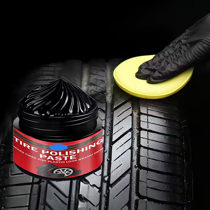 Car Tire & Trim Renewal Paste – Deep Black Shine, UV Protection & Easy Application 💎
