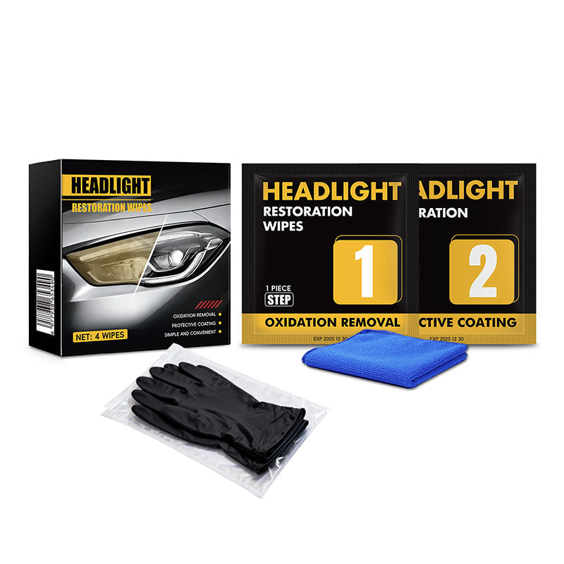📢📢Buy 5 get 5 free⏰2-Step Car Headlight Restoration Wipe Kit