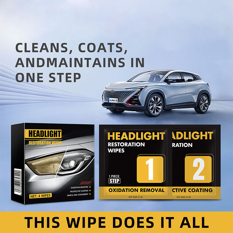 📢📢Buy 5 get 5 free⏰2-Step Car Headlight Restoration Wipe Kit