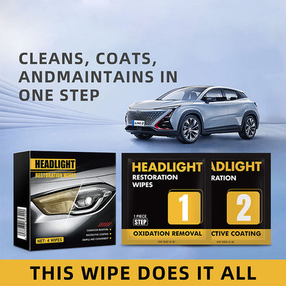 📢📢Buy 5 get 5 free⏰2-Step Car Headlight Restoration Wipe Kit