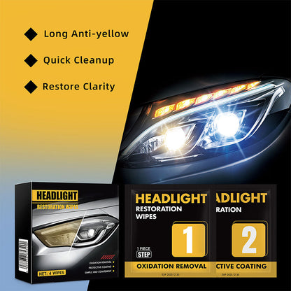 📢📢Buy 5 get 5 free⏰2-Step Car Headlight Restoration Wipe Kit