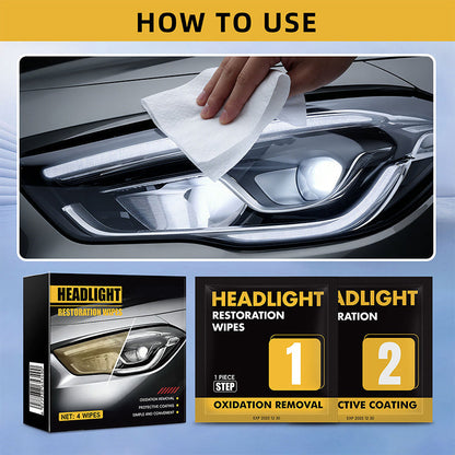 📢📢Buy 5 get 5 free⏰2-Step Car Headlight Restoration Wipe Kit