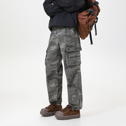【FREE SHIPPING】Men's Relaxed Fit Camo Cargo Pants