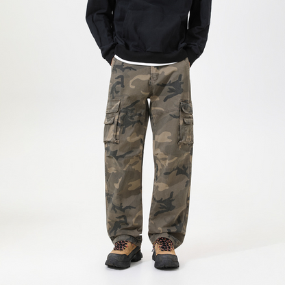 【FREE SHIPPING】Men's Relaxed Fit Camo Cargo Pants
