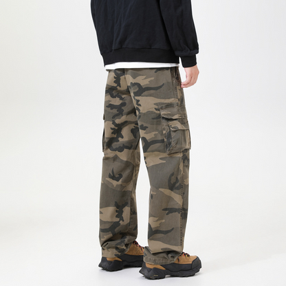 【FREE SHIPPING】Men's Relaxed Fit Camo Cargo Pants