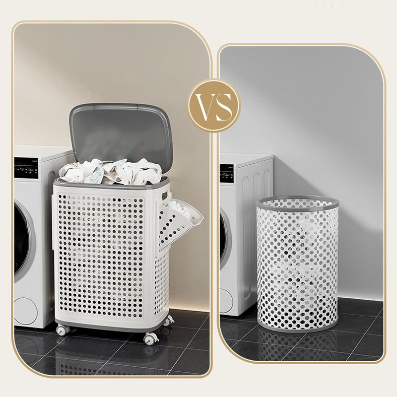 💎 50% OFF VENTILATED LAUNDRY BASKET ! 💎 360° Wheels, Concealing Lid & Large Capacity for Family ✨