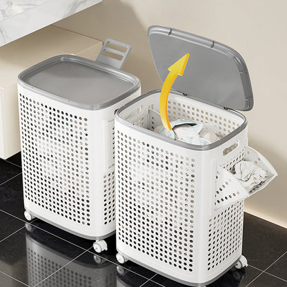 💎 50% OFF VENTILATED LAUNDRY BASKET ! 💎 360° Wheels, Concealing Lid & Large Capacity for Family ✨