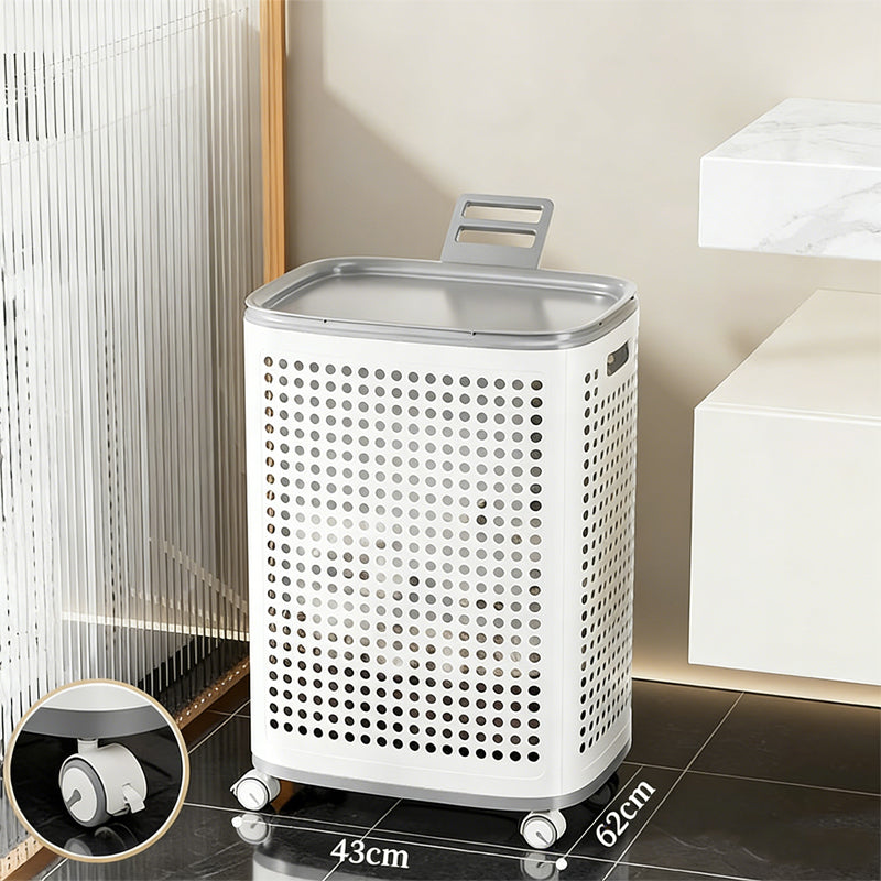 💎 50% OFF VENTILATED LAUNDRY BASKET ! 💎 360° Wheels, Concealing Lid & Large Capacity for Family ✨