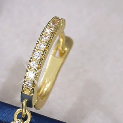 🪐Elegant Teardrop Dangle Hoop Earrings