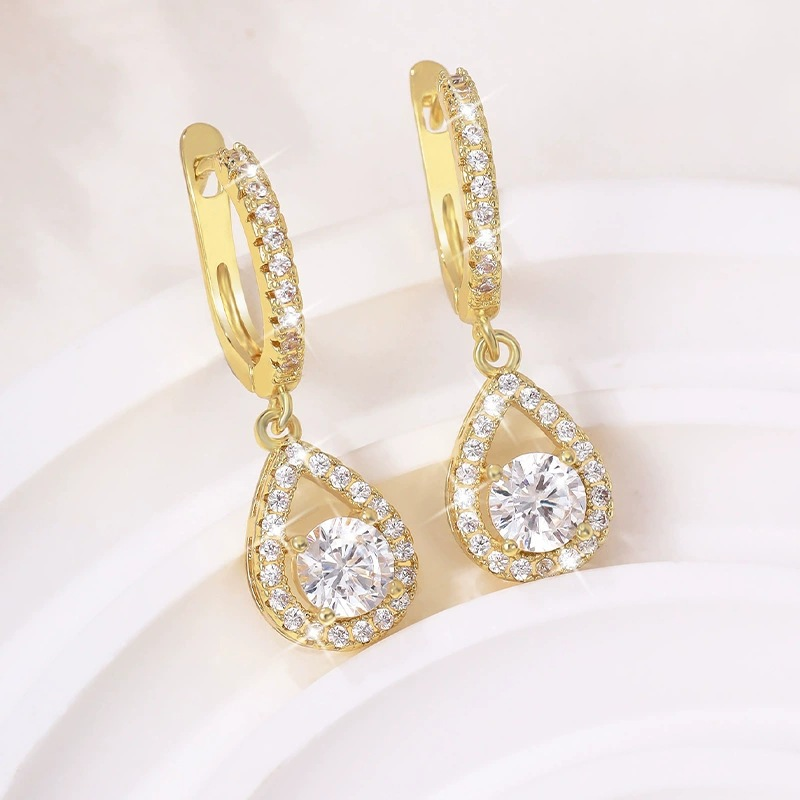 🪐Elegant Teardrop Dangle Hoop Earrings