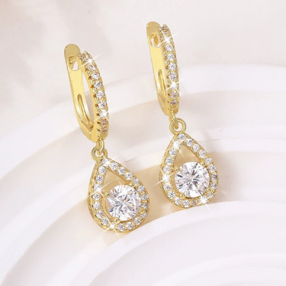 🪐Elegant Teardrop Dangle Hoop Earrings