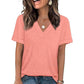 Women's V-Neck Short Sleeve Casual T-Shirt