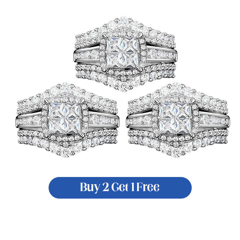 Women's Princess Cut Cubic Zirconia Filled Ring