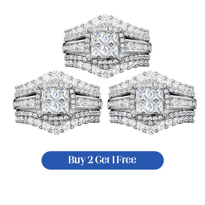 Women's Princess Cut Cubic Zirconia Filled Ring